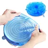 Silicone Stretch Lids Set of 6,Flexible Silicone Food Covers Lids for Bowl