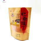 Eco-friendly packaging stand up kraft paper bag with window for dry food