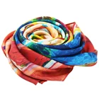 New Styles Wholesale Fall Winter Chinese Custom Silk Scarf Print Scarf