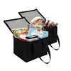supermarket extra large size insulated reusable thermal lunch Folding zipper cooler tote bag