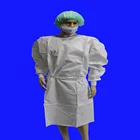 Isolation Gown, Level 2, 3-Ply SMS, Full Back, Tape Tab Neck, Waist Tie, Elastic Cuff, Welded Seams, XL, Yellow