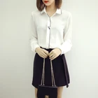 wholesale chiffon lady fashion Long sleeve blouse woman girl top design shirt