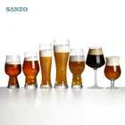 SANZO 2018 Hot Sale Lead Free Crystal Beer Stein Glass Cups Set Customized with Stock