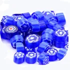 thickness 4mm murano glass mixed millefiori slice beads with many style designs