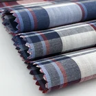 100% COTTON YARN DYED SLUB CHECK POPLIN FABRIC FOR SHIRT