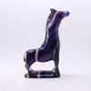 Hand-carved crafts natural color fluorite giraffe