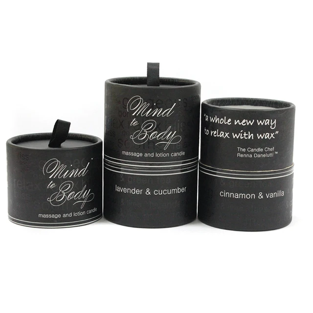 excellent custom cylinder round cardboard gift box for candle
