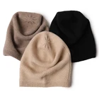 cashmere knit scarf glove and hat set custom different types gauzy striped structured cashmere beanie