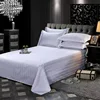High quality OEM 60*40S 350TC stripe white jacquard duvet cover for wholeasalers