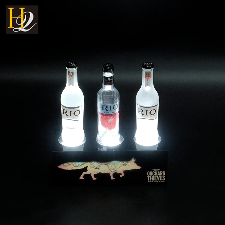 led vodka bottle display