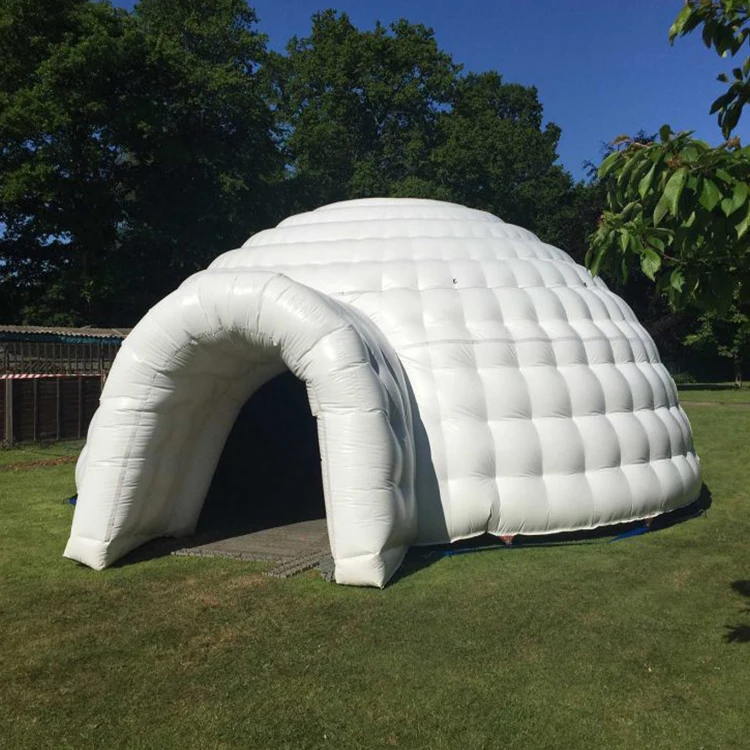 White Sphere Inflatable Camping Globe House Tent Sealed Giant Air Dome Led Inflatable Igloo Tent Outdoor For Sale