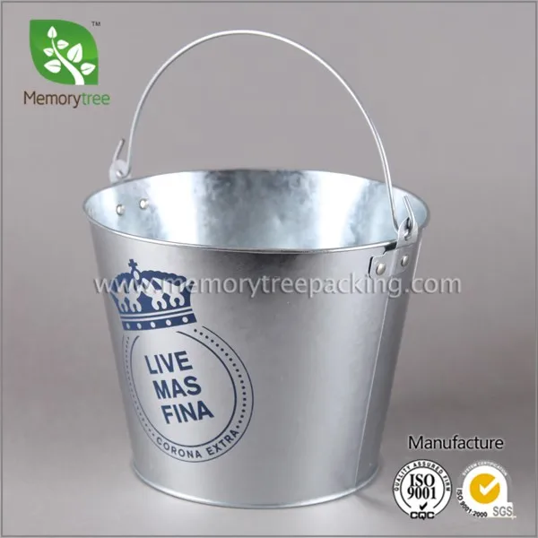 promotional bucket empty metal ice bucket