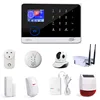 2019 Hotsale 5 SMS WIFI GSM TFT TOUCH Screen Alarm system with Solar outdoor siren