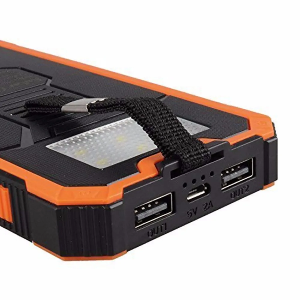 Waterproof Solar Charger Mobile Power Bank 10000mAh - ANKUX.COM
