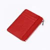 Hot Sales new design slim leather keychain zip coin purse with credit card holder rfid blocking wallet