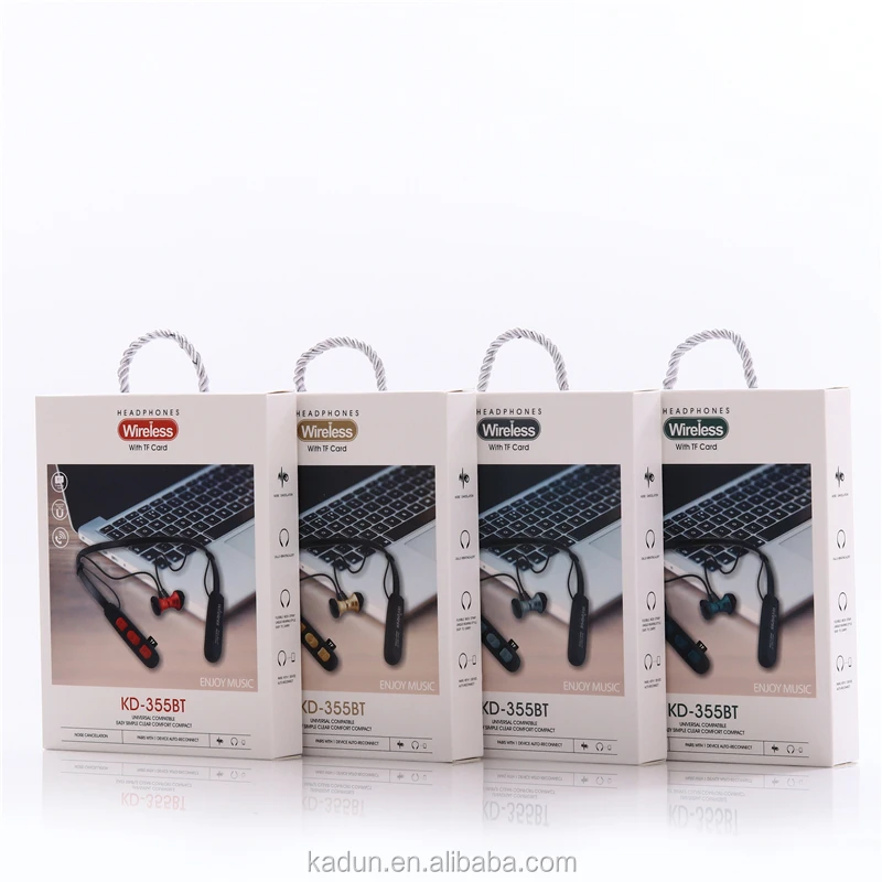 Kadun KD-355BT BT Wireless Ear Buds neckband With TF Card stereo headphone mp3 player - ANKUX.COM