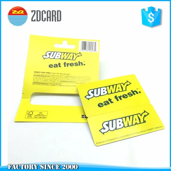 pvc barcode email egift cards deals with holder backer