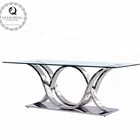 bigger size tempered glass dining table set