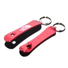 Wholesale Laser Print Custom Logo Aluminum Bottle Opener Keyring Fancy Popular Surfboard Bottle Opener Keychain