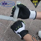 NMSAFETY high anti cut kong impact resistant glove tpr chips on back