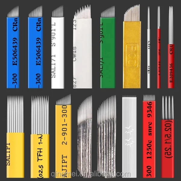 Medical Grade Stainless Steel 0.18mm Sterilized Disposable Microblading Needle for Eyebrow Tattoo