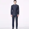Tailor Made Men Suits Blazer Chinese Style Mandarin Collar Fashion Suits High Custom Made Suits jacket+pants