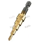 FREE SHIPPING Hot Sale 1pcs/lot Titanium Step Drill Bits 4-12mm HSS Power Tools HSS Wood Metal Drilling