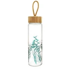 BPA-Free Glass Water Bottle with Bamboo Lid 650ml
