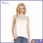 Fashion Lady Latest Designs Chiffon White Shirt