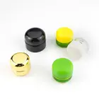 Wholesale 5 ml mini round CBD crc cap container uv gold 5ml child proof resistant glass jar with childproof cap