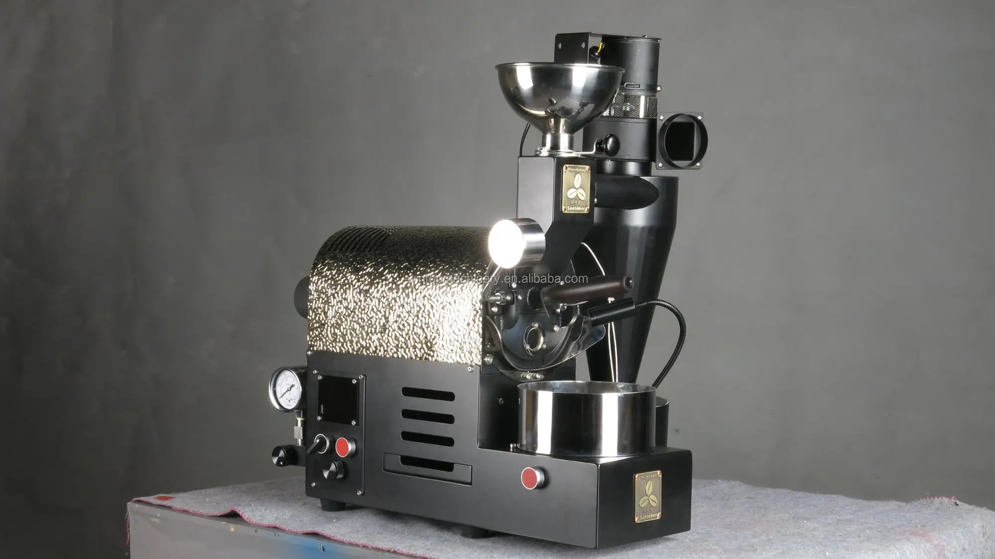 Gas Type Commercial 200g Stainless Steel Sample Coffee Beans Roaster