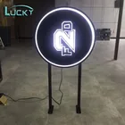 outdoor round plastic vacuum forming slim light box