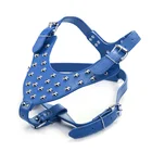 Wholesale High Quality Rivet Dog Harness Anti Bite Large Dogs Leather Pet Harness