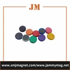 Color plastic coated round shape magnet button for whiteboard