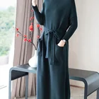 Fashion Elegant Waisted long sleeve maxi dress women Pretty steps