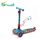 Durable Plastic 3 wheel Foldable Kids New Scooter With Music