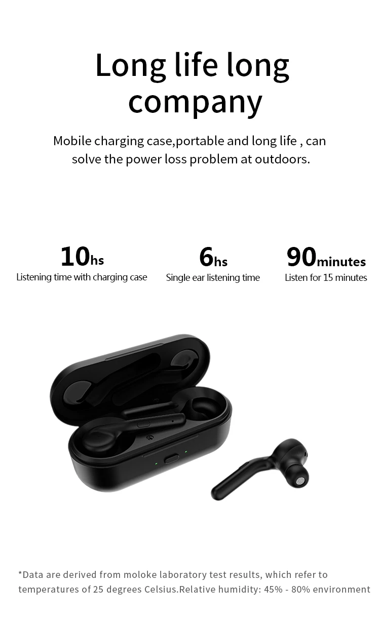 moloke S10 Bluetooth 5.0 Wireless TWS Earphones Earbuds Headphone With Charging Case - ANKUX.COM