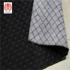 Black Quilted Bonded Leather Fabric 1.0 Mm Thickness For Garment