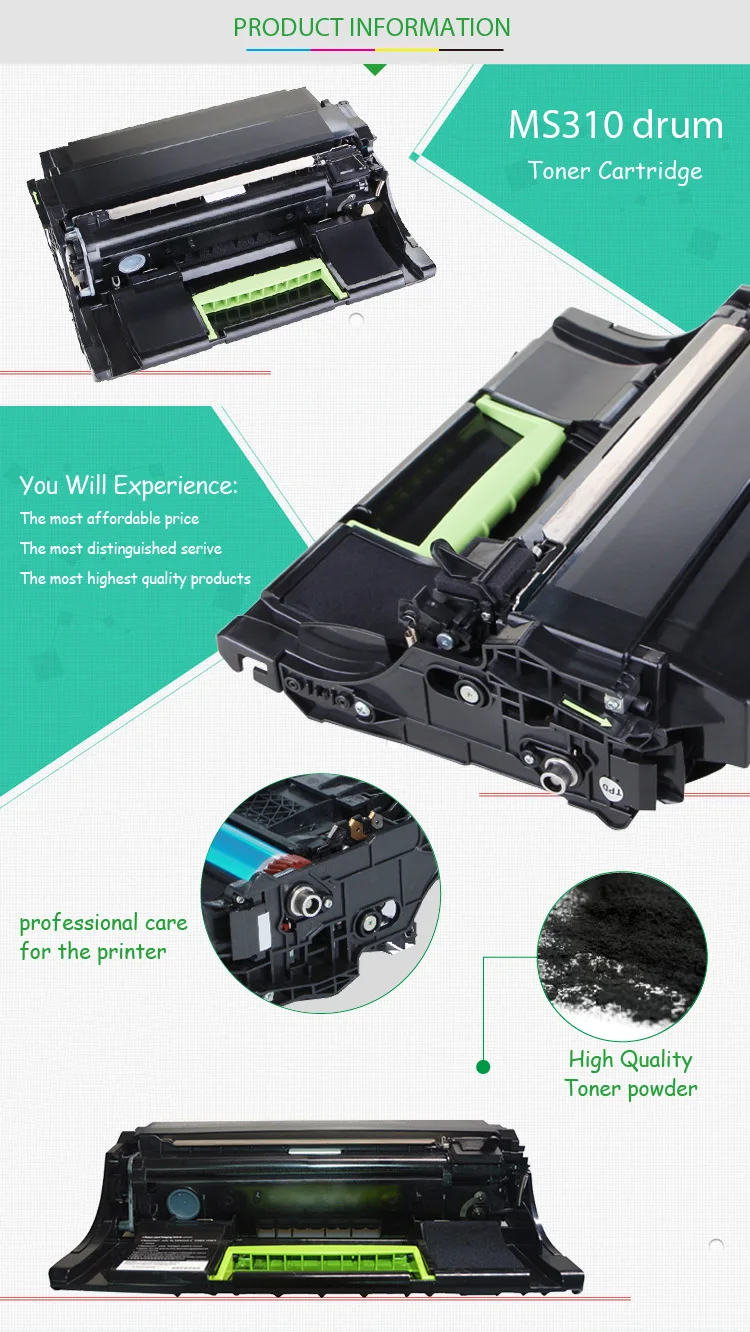 Remanufactured For Lexmark Ms310 Drum Unit For Ms310 Printer Buy For