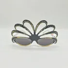 Lace Feather Print Delicate Wedding Holiday Birthday Party Decoration Glasses