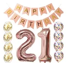 Umiss Paper Rose Gold 21 Birthday Party Decorations
