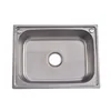 6045 High quality single bowl 201 stainless steel kitchen sink with drain board