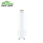 Stable quality brake wheels rotating metal hook display stand