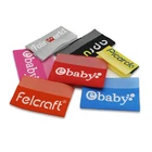 custom logo apparel woven adhesive label for clothing