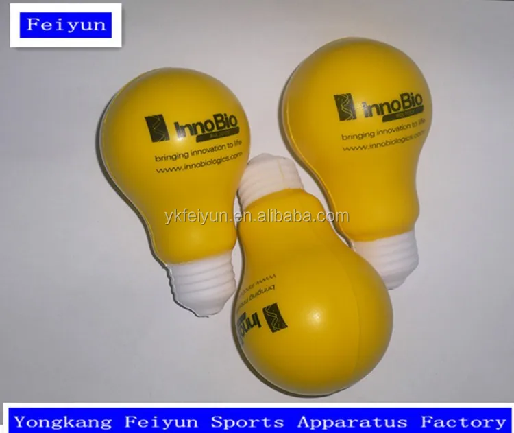 promotional light bulb stress ball