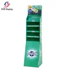 Hot Sale Template Cardboard Advertising Display Stands With Small Plastic Clip For Gum, Corrugated Cardboard Display Stand