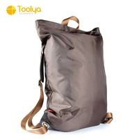 heavy duty drawstring polyester backpack laundry bag with zipper