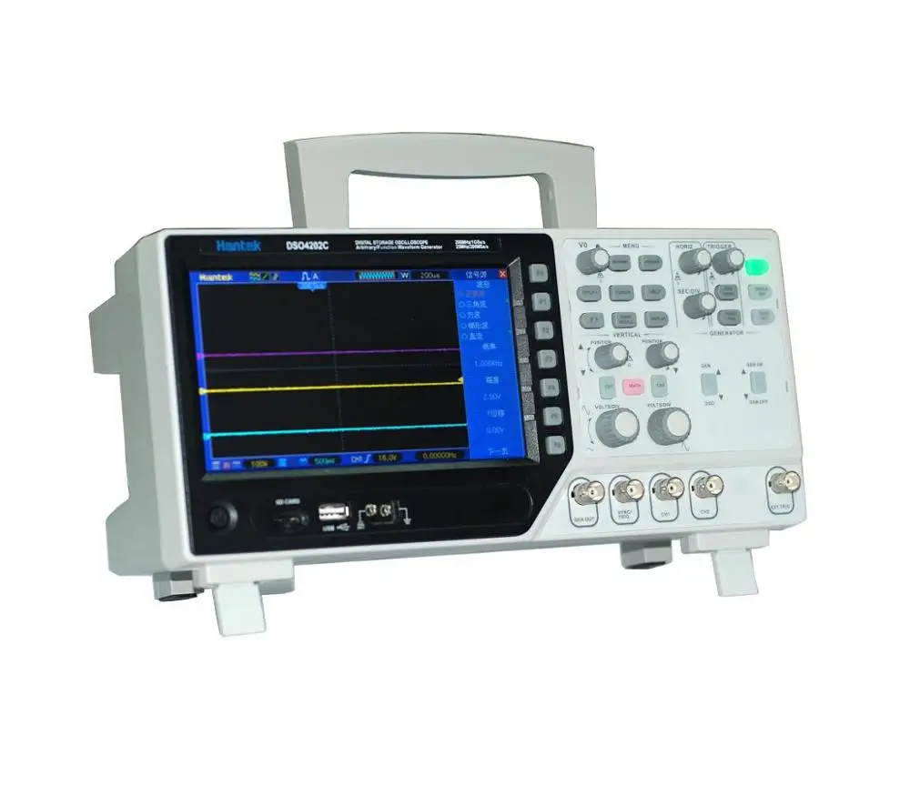 Hantek Oscilloscope DSO4202C 2 Channels 200Mhz USB Osciloscopio Arbitrary / Function Waveform Generator 1GSa/s Sample Rate