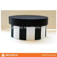 small round black carboard wholesale gift box