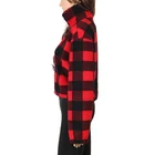 Women Wholesale Women Red Plaid Sherpa Fleece Pullover